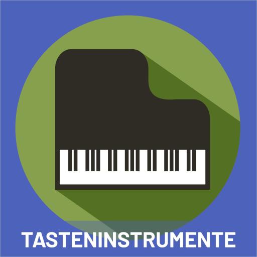 Tasteninstrumente mit Schriftzug